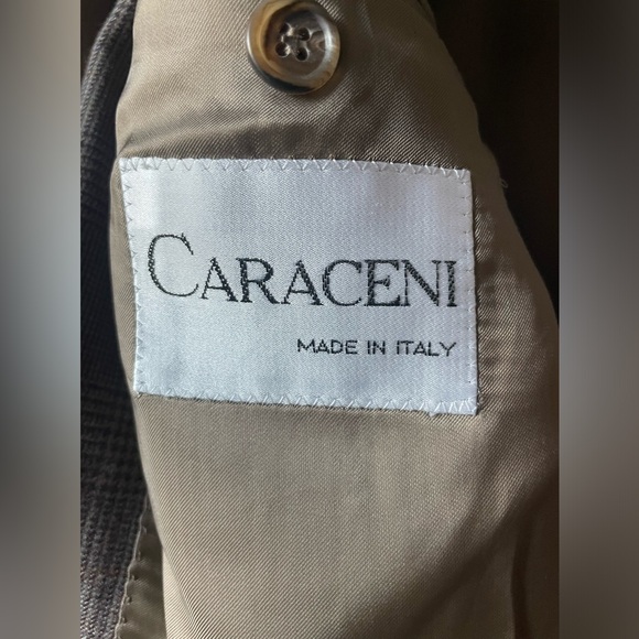 Caraceni Handmade Tailored 100% Virgin Wool Made In Italy Two-Button Closure Sz8 - Picture 5 of 8